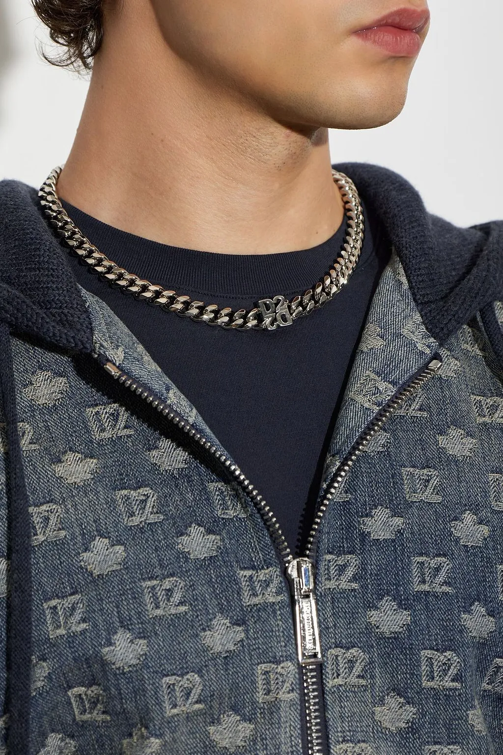 Logo Curb Chain Necklace
