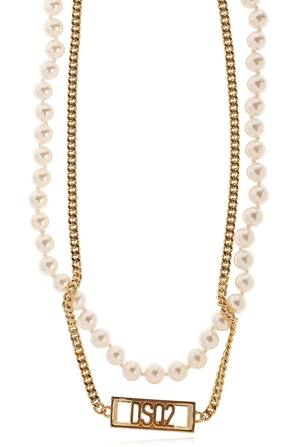 Dsquared2 Logo Detail Layered Necklace