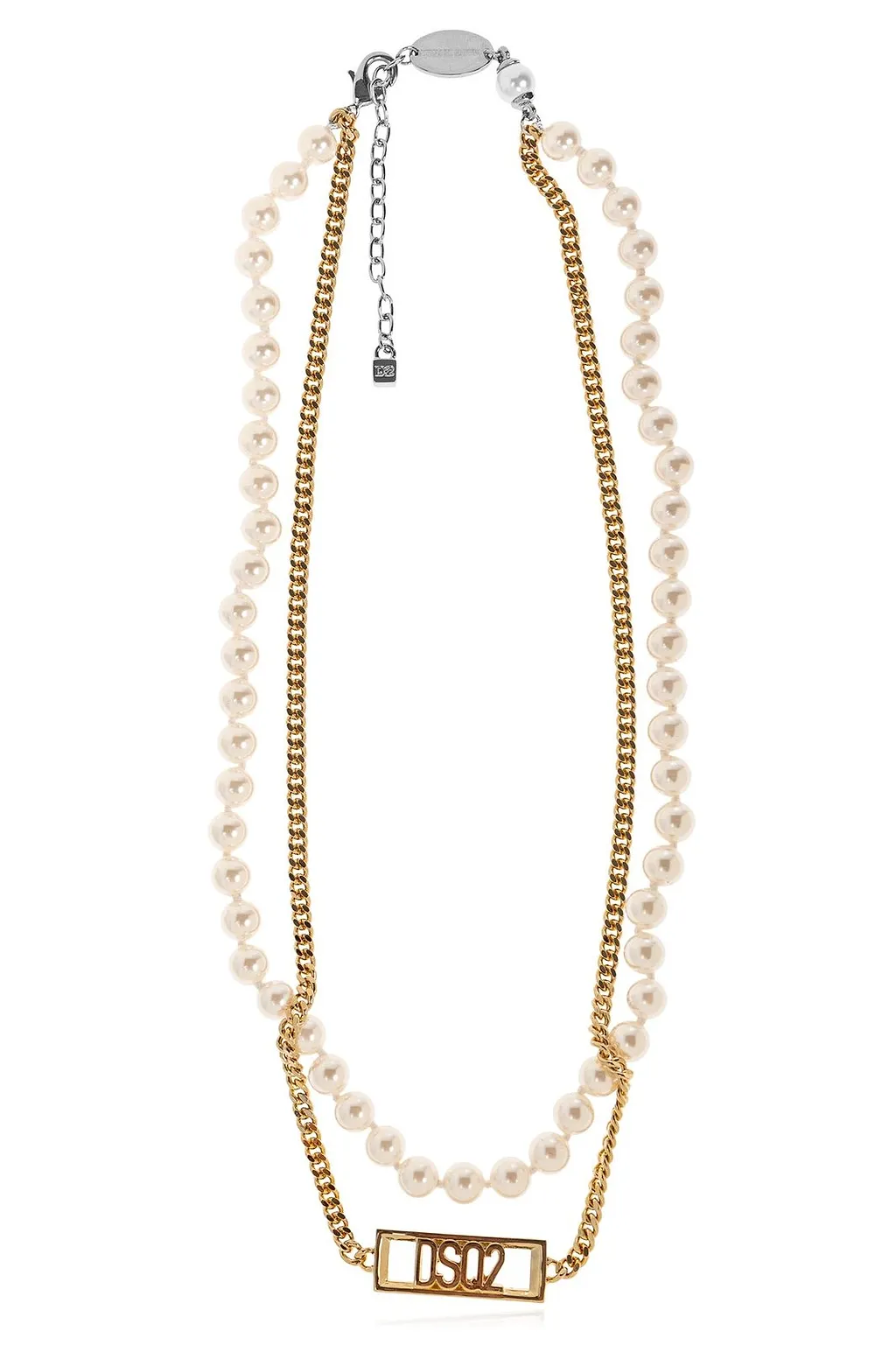 Dsquared2 Logo Detail Layered Necklace