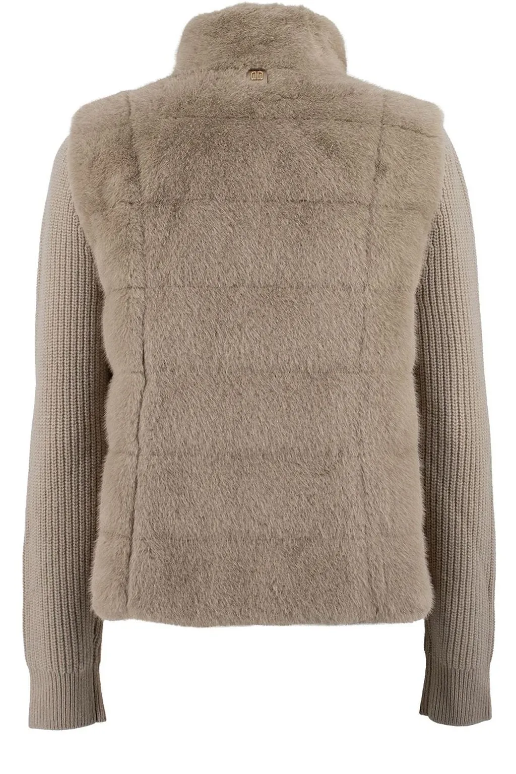 Duno Quilted Faux Fur Knitted Jacket