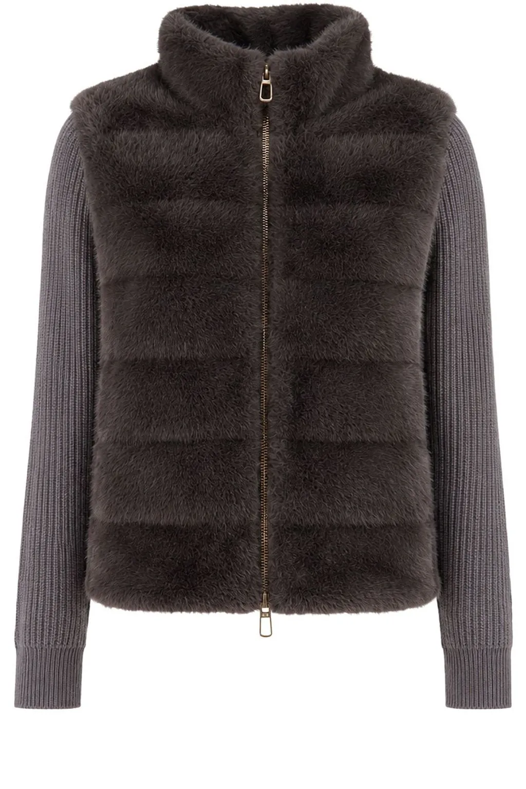 Duno Quilted Faux Fur Panel Jacket