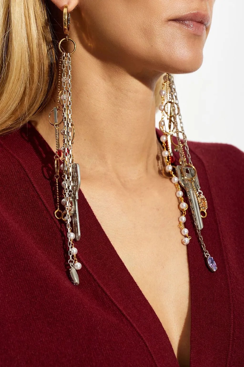 Dsquared2 Multi-Chain Drop Earrings