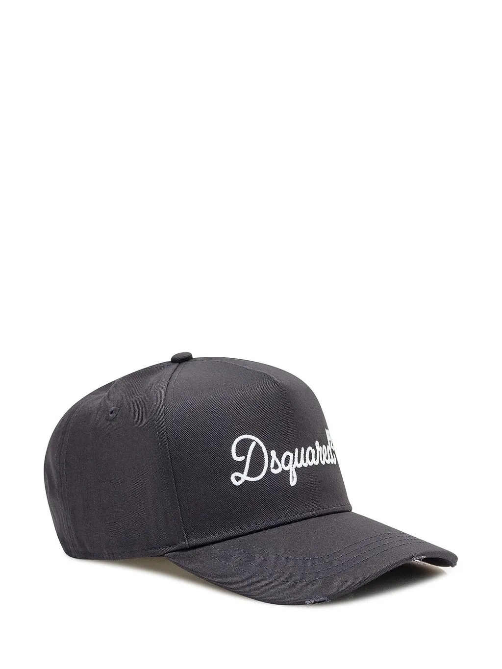 Dsquared2 Logo Embroidered Distressed Baseball Cap