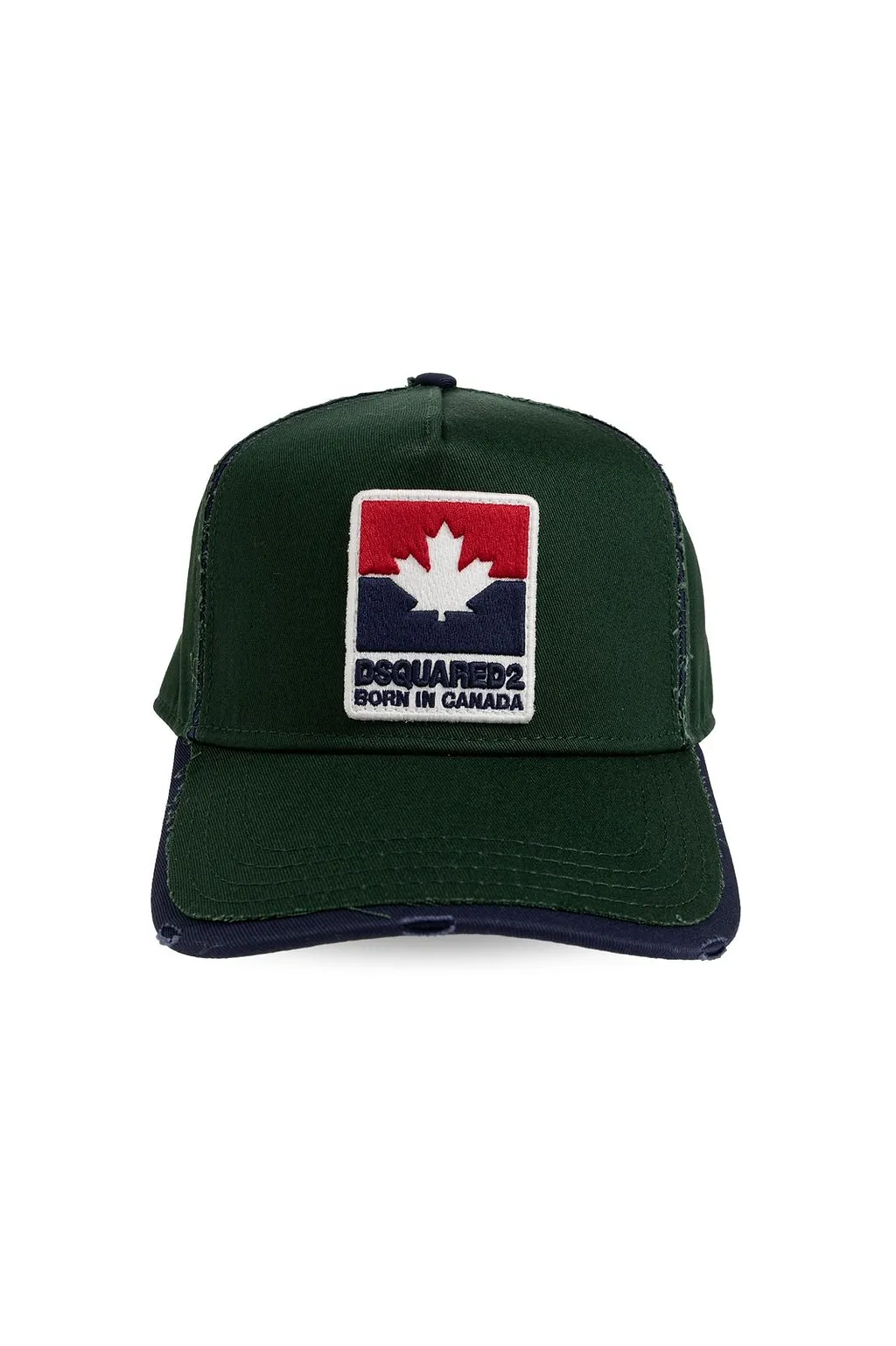 Dsquared2 Logo Embroidered Distressed Baseball Cap