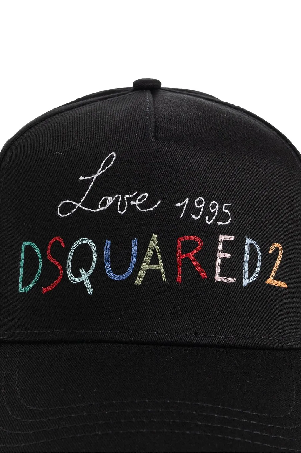 Dsquared2 Logo Embroidered Distressed Baseball Cap