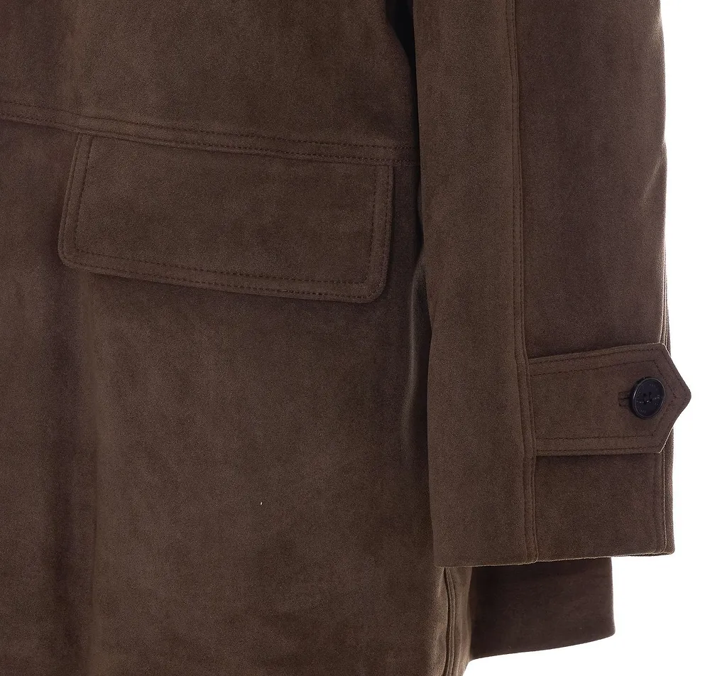Lily Suede Button-Up Jacket
