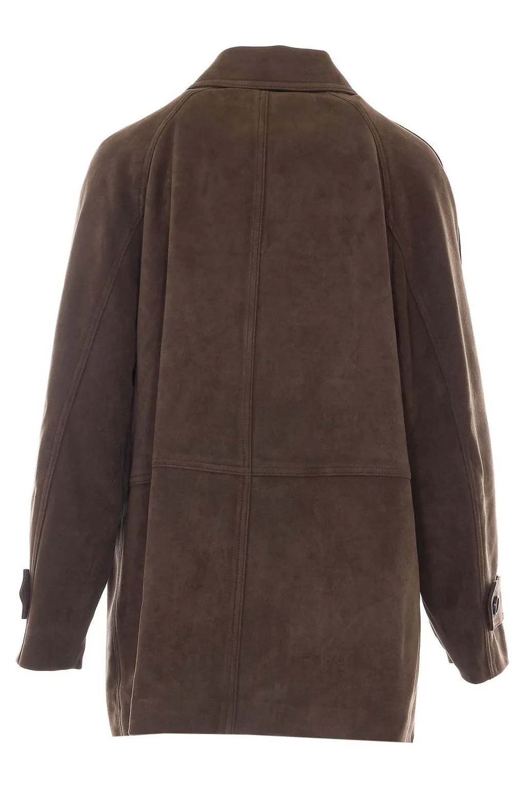 Lily Suede Button-Up Jacket