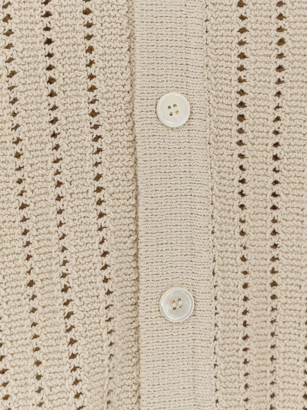 Openwork Short-Sleeve Knitted Top