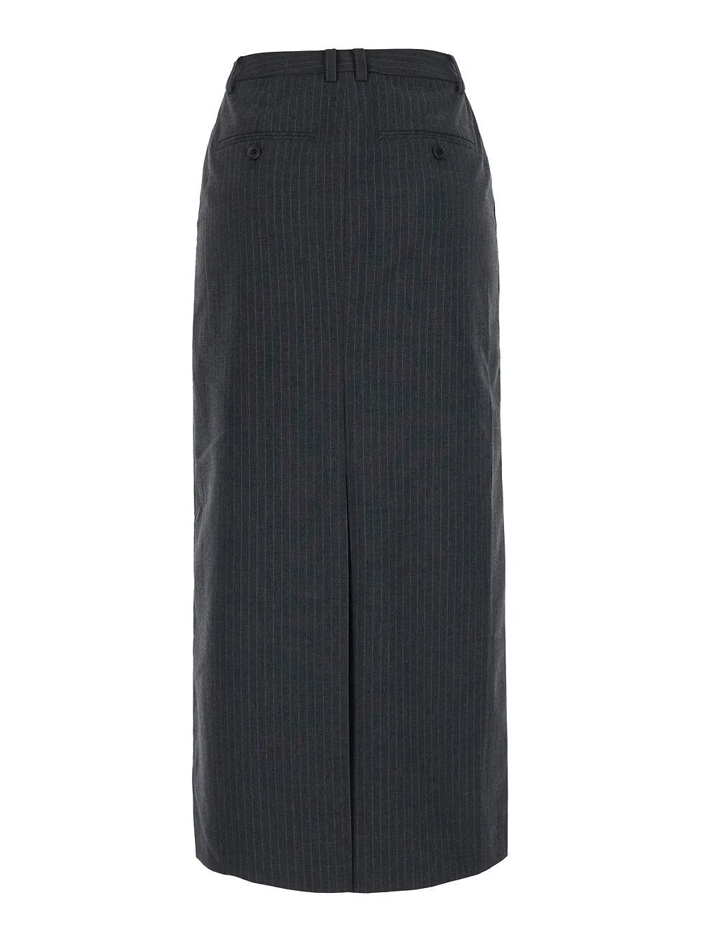 Dunst Pinstriped High-Waist Long Skirt