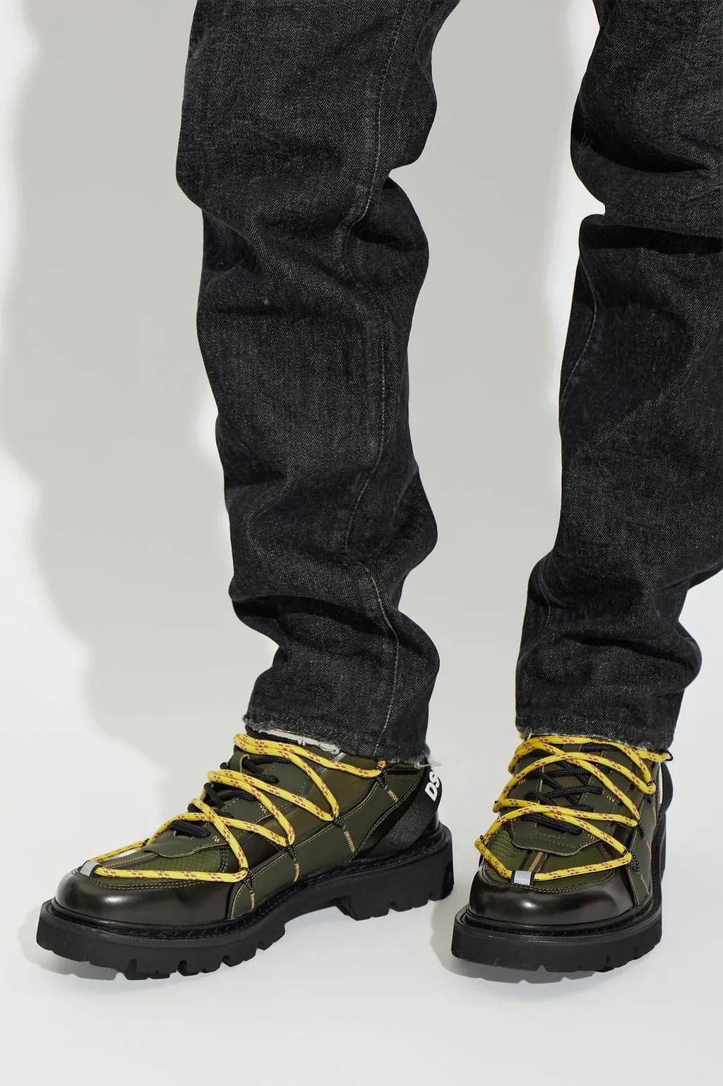 Dsquared2 Logo Lace-Up Ankle Boots