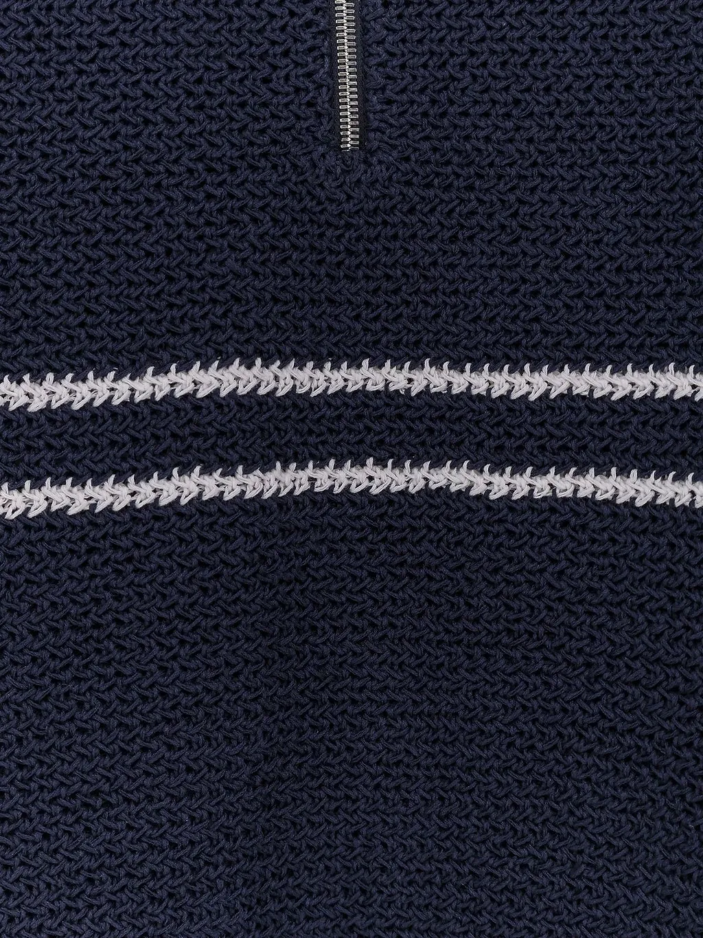 Dunst Stripe Half Zip Knitted Top