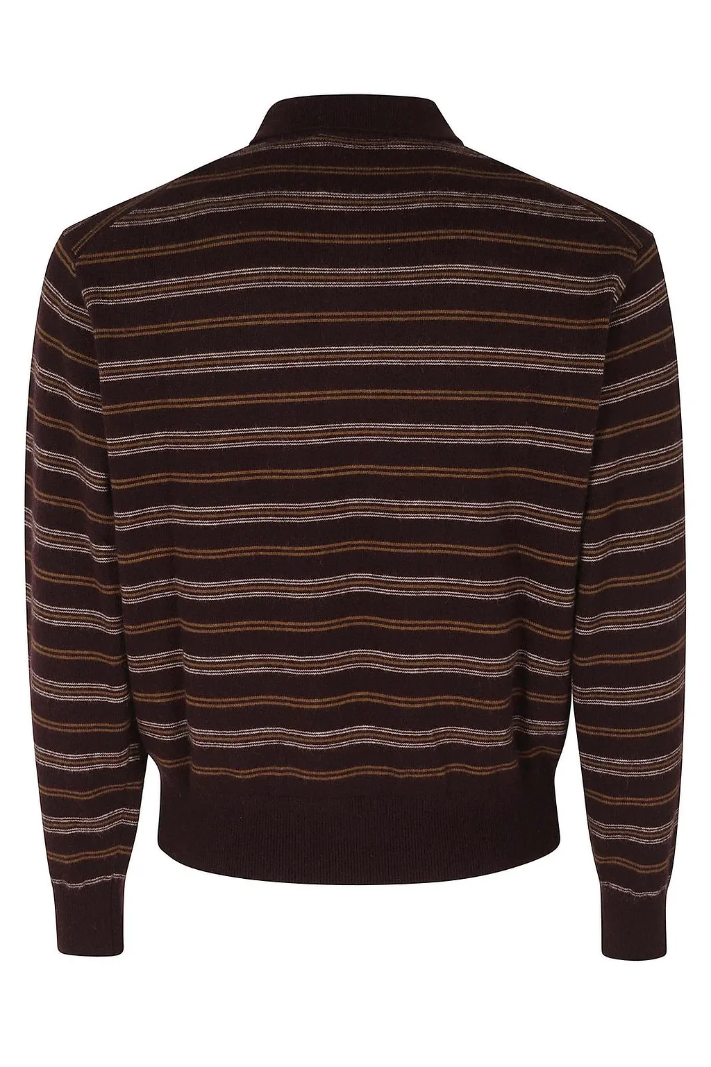 Dunst Striped Collared Knitted Sweater