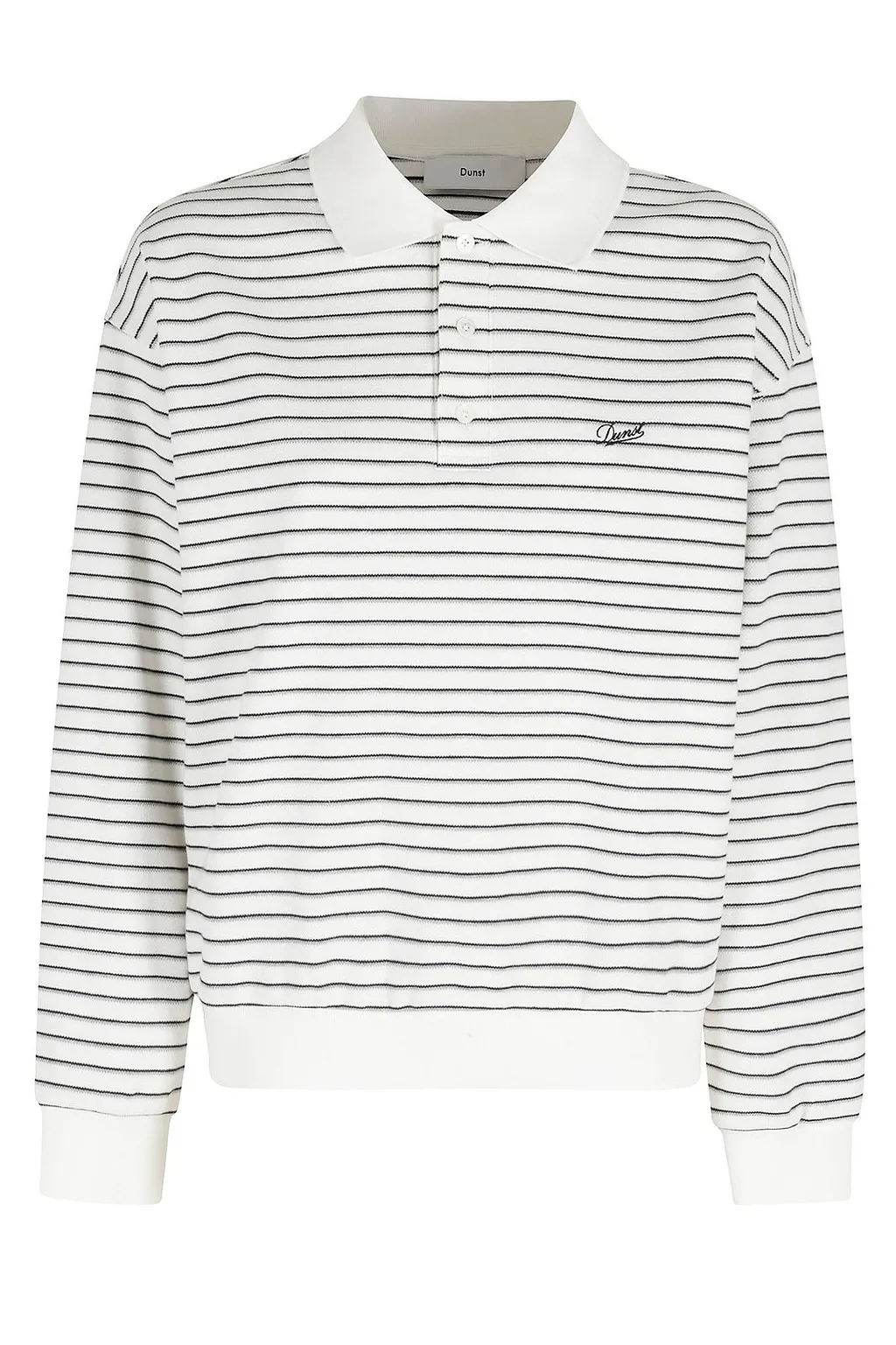 Dunst Striped Collared Polo Top