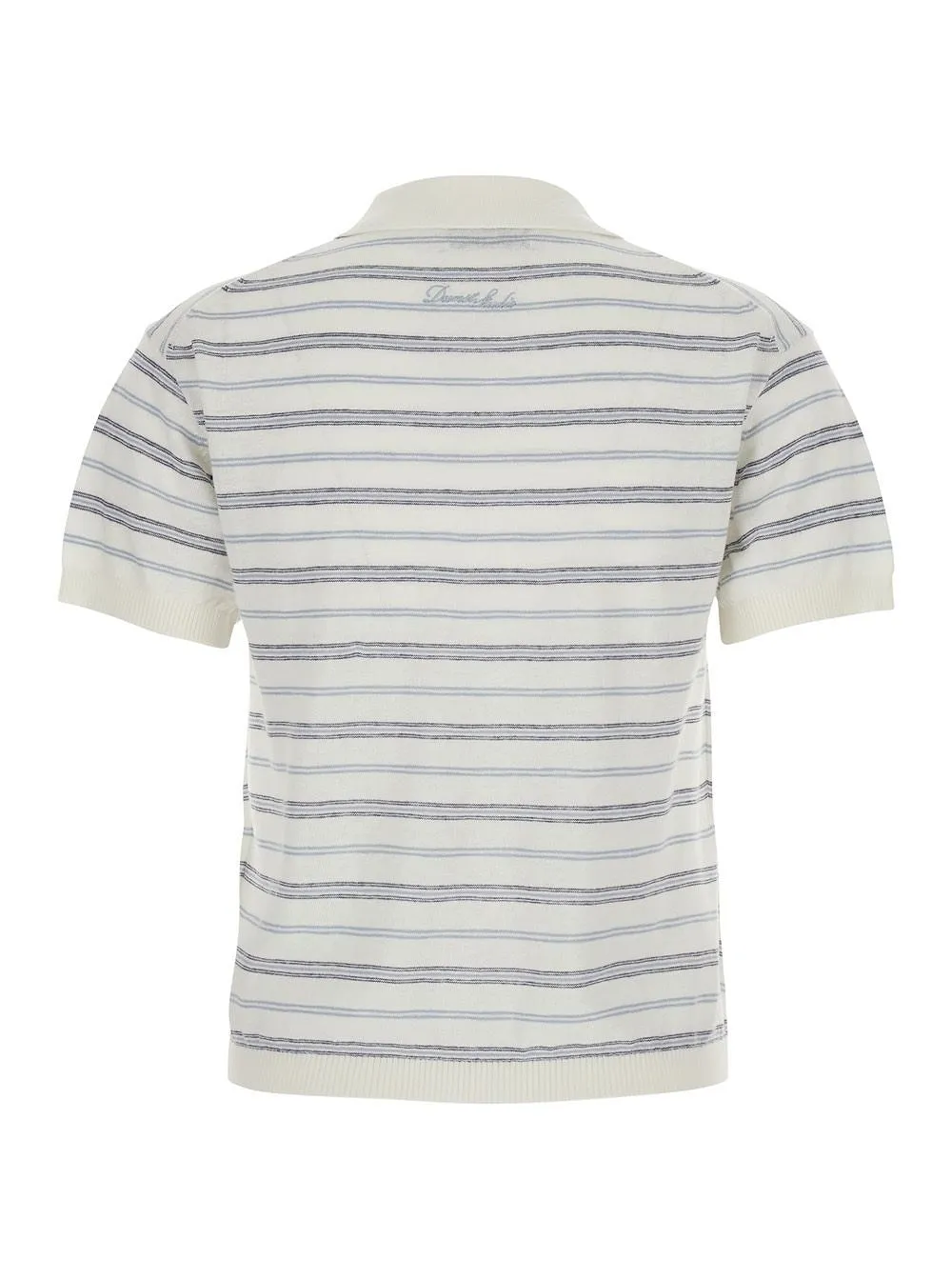 Dunst Striped Knit Polo Top