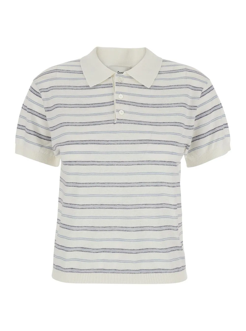 Dunst Striped Knit Polo Top