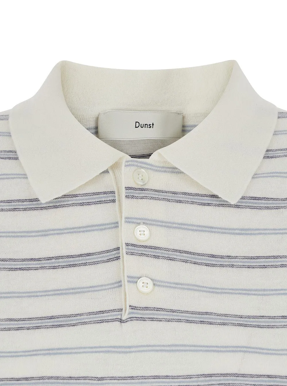 Dunst Striped Knit Polo Top