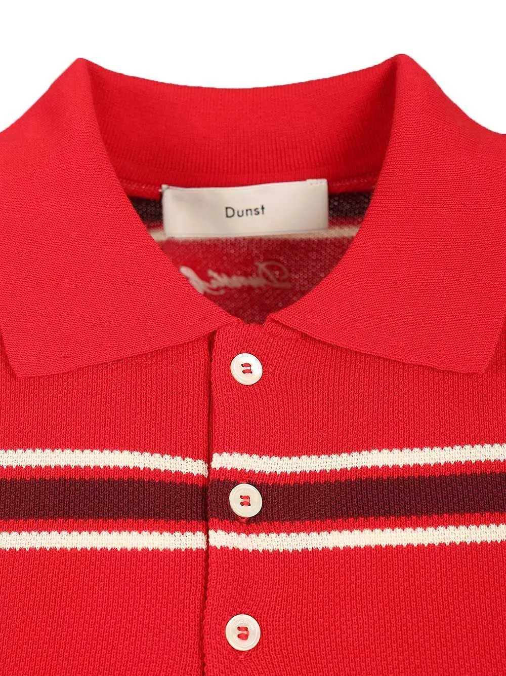 Dunst Striped Polo Knitted Top