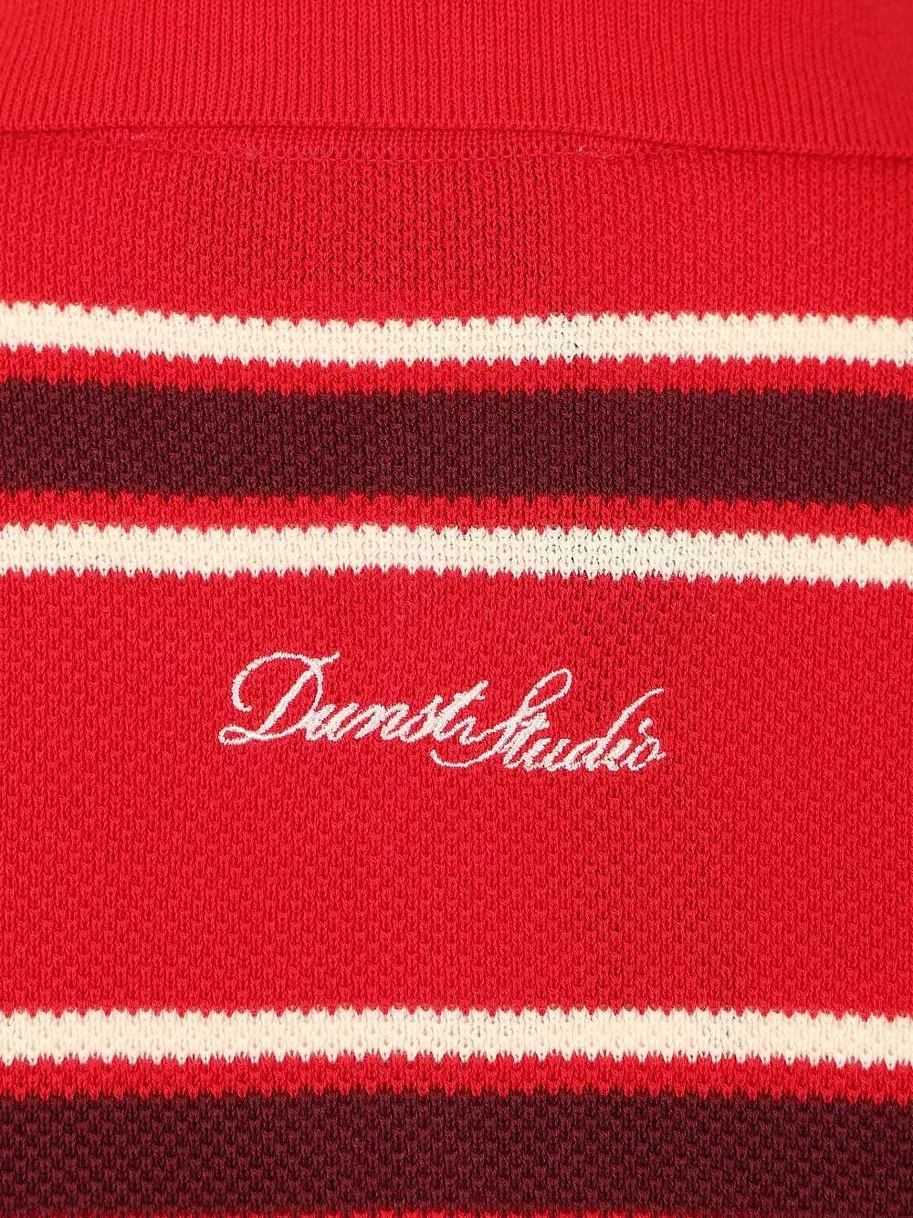 Dunst Striped Polo Knitted Top