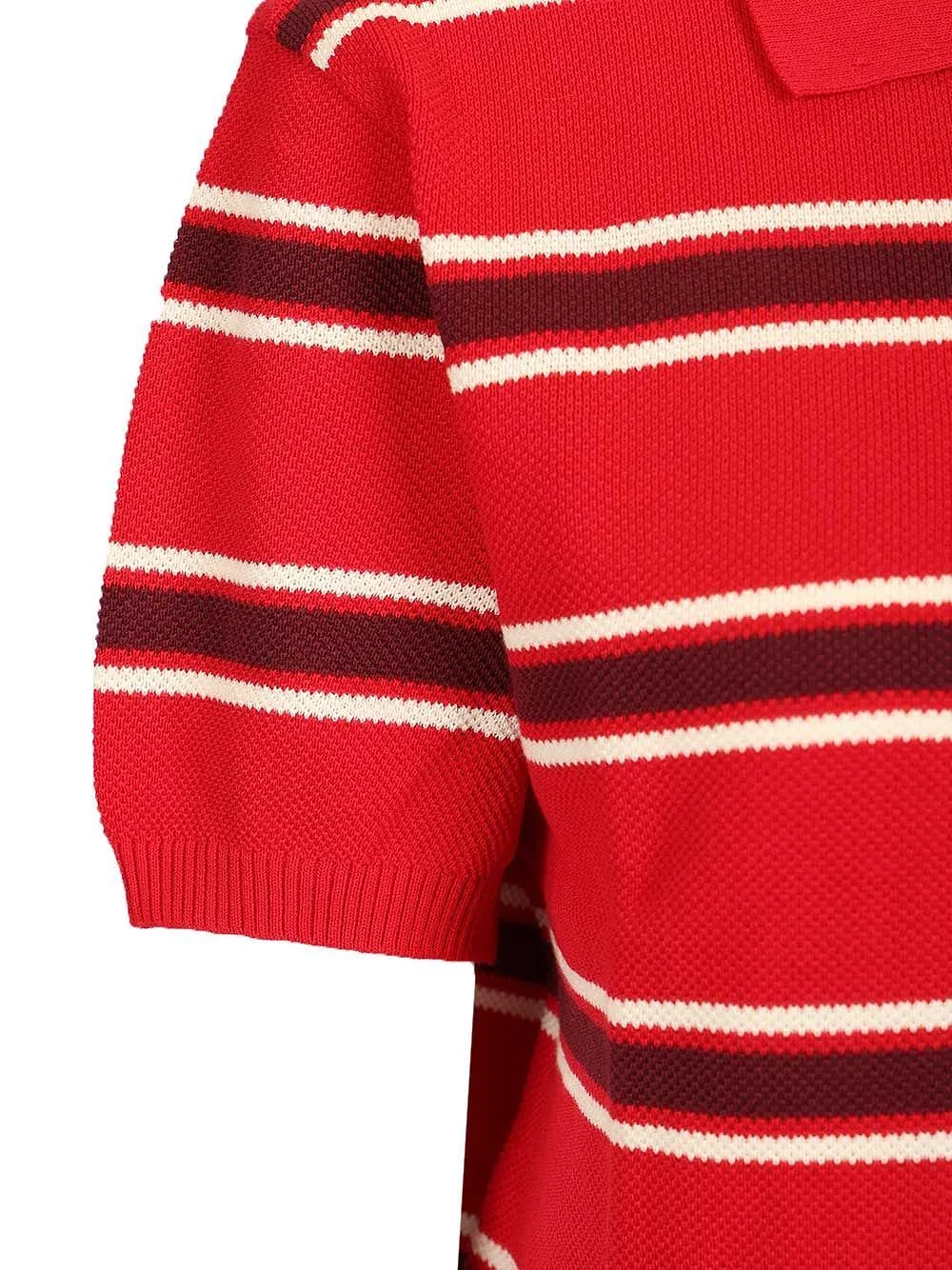 Dunst Striped Polo Knitted Top