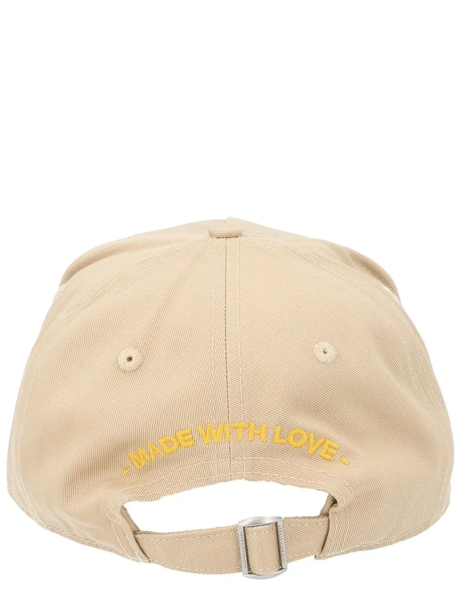 Dsquared2 Logo-Patch Distressed Baseball Cap