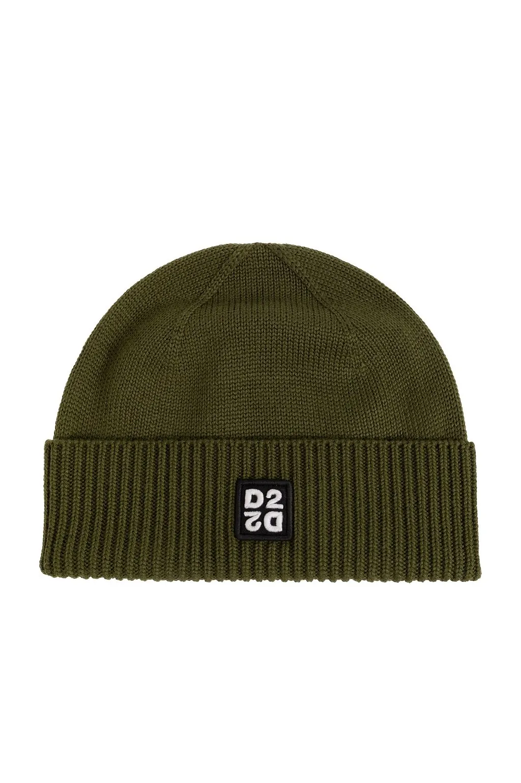 Dsquared2 Logo Patch Ribbed-Knit Beanie Scarf Set