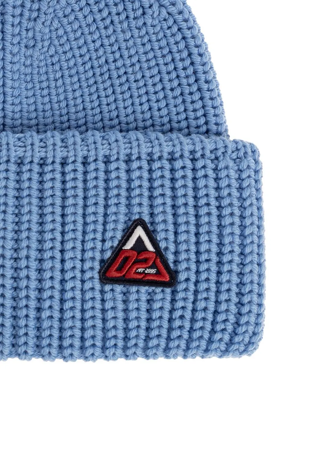 Dsquared2 Logo Patch Ribbed Beanie Hat