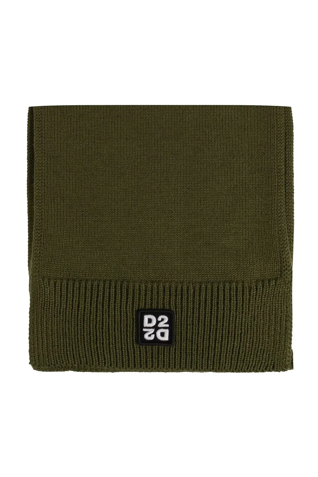 Dsquared2 Logo Patch Ribbed-Knit Beanie Scarf Set