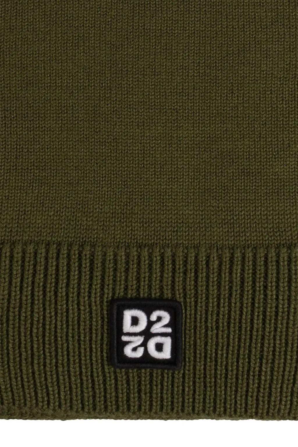 Dsquared2 Logo Patch Ribbed-Knit Beanie Scarf Set