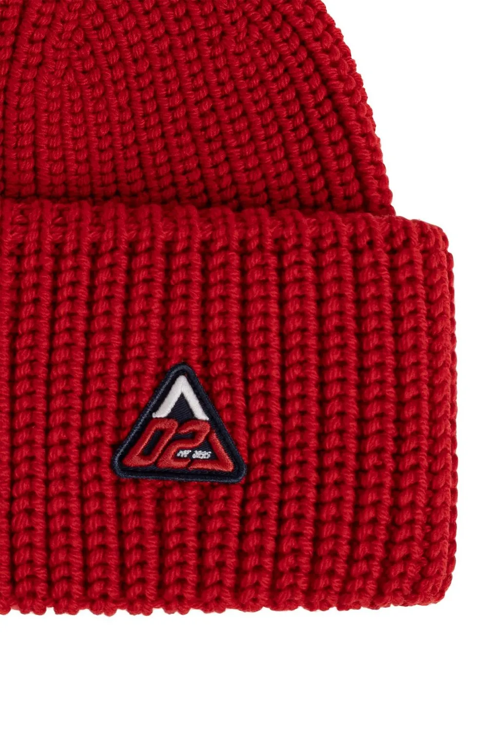 Dsquared2 Logo Patch Ribbed Beanie Hat