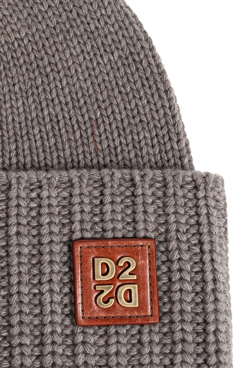 Dsquared2 Logo Patch Ribbed-Knit Beanie