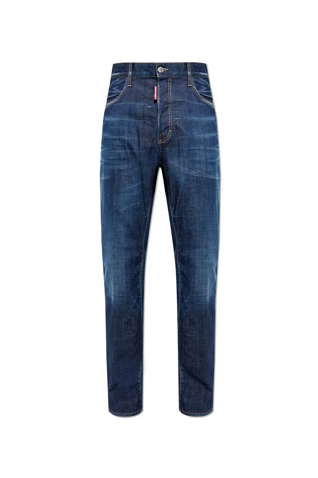 Dsquared2 Logo Patch Straight-Leg Jeans