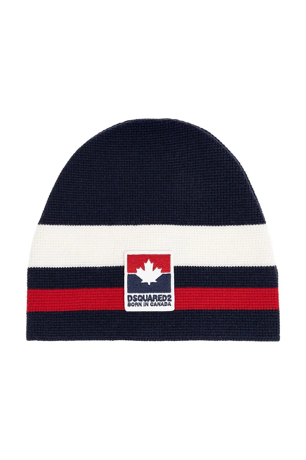 Dsquared2 Logo-Patch Striped Beanie