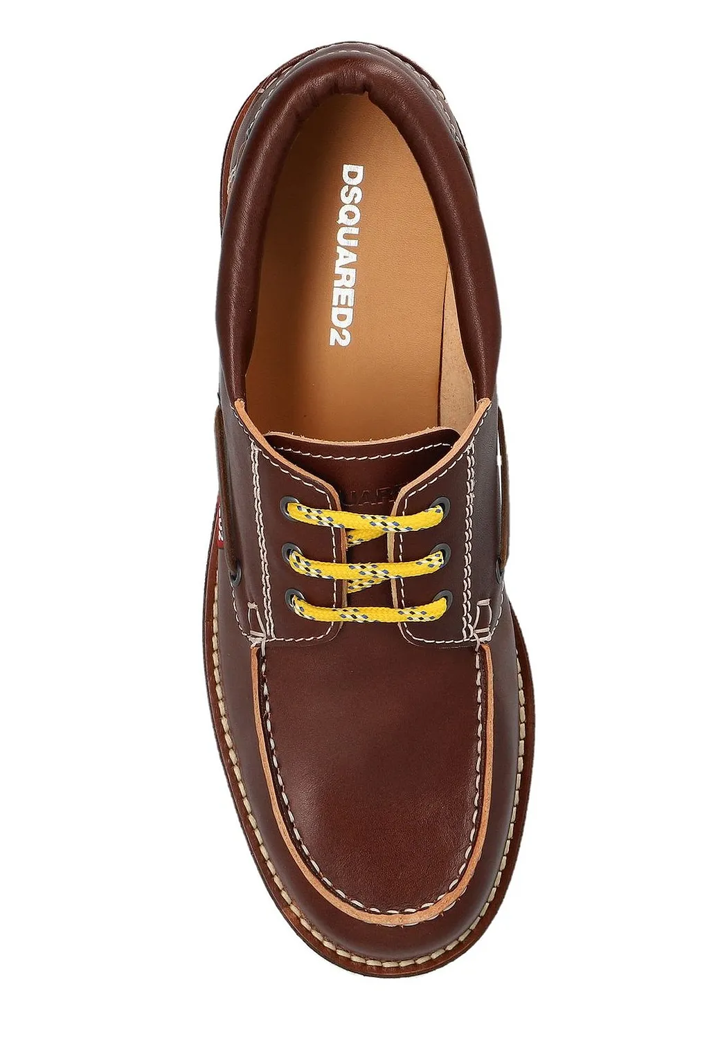 Dsquared2 Round Toe Lace-Up Boat Shoes