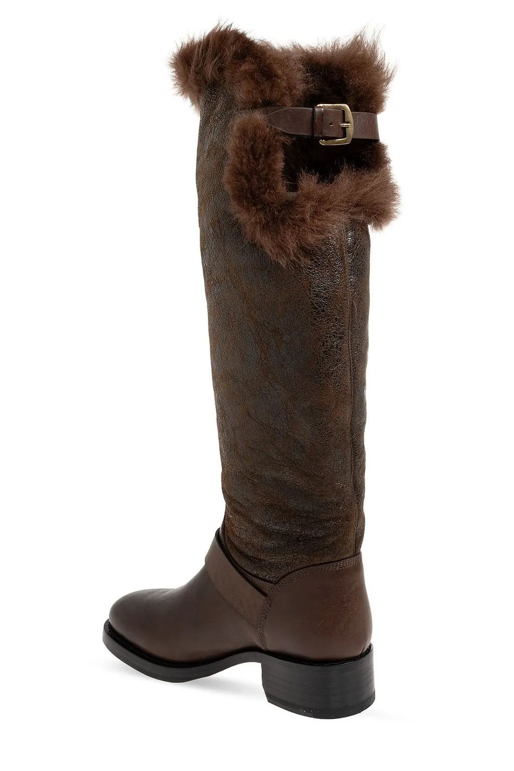 Dsquared2 Shearling Trim Heeled Boots