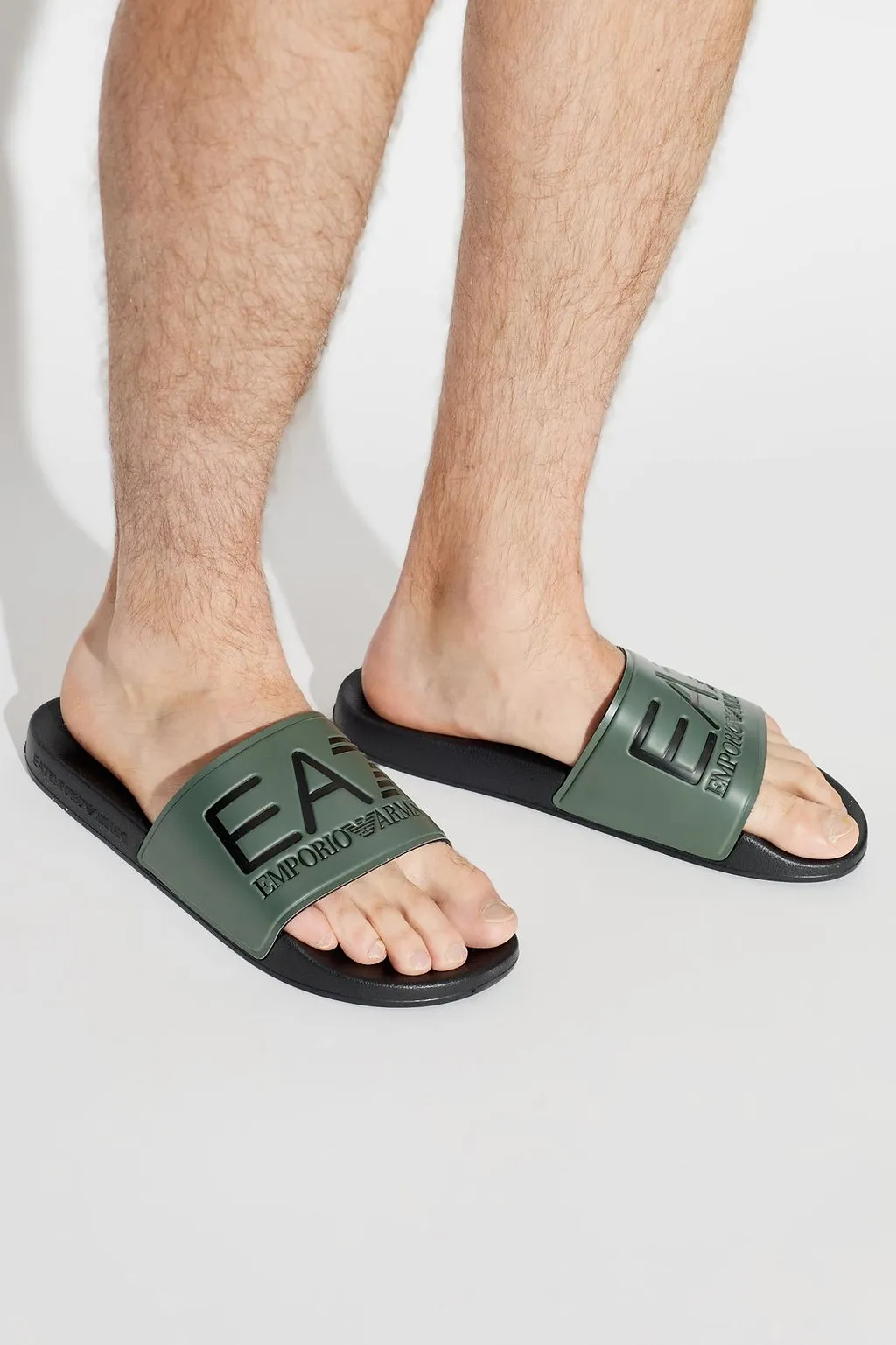 Ea7 Emporio Armani Logo Slide Sandals
