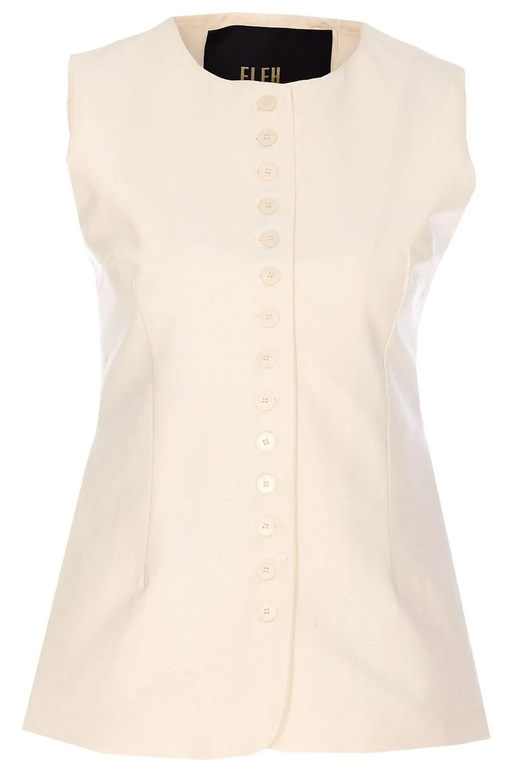 Eleh Buttoned Sleeveless Jacket