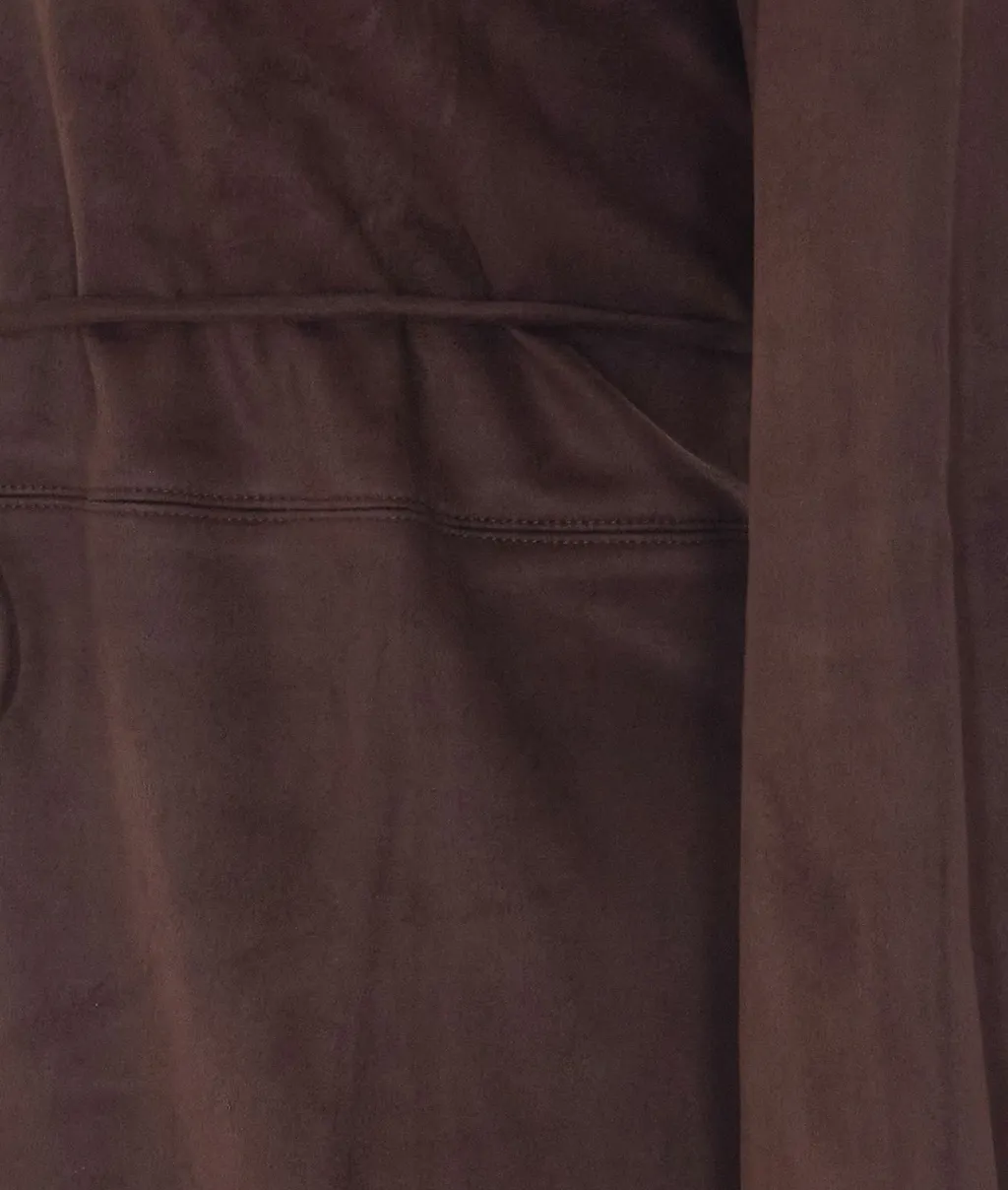 Eleh Belted Suede-Effect Shirt
