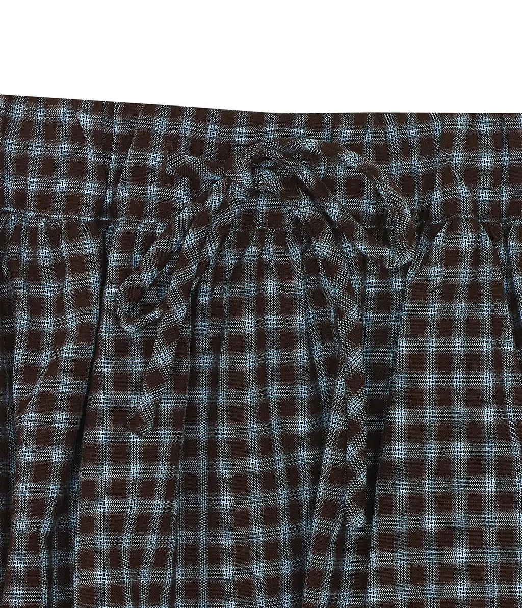 Checked Balloon Skirt