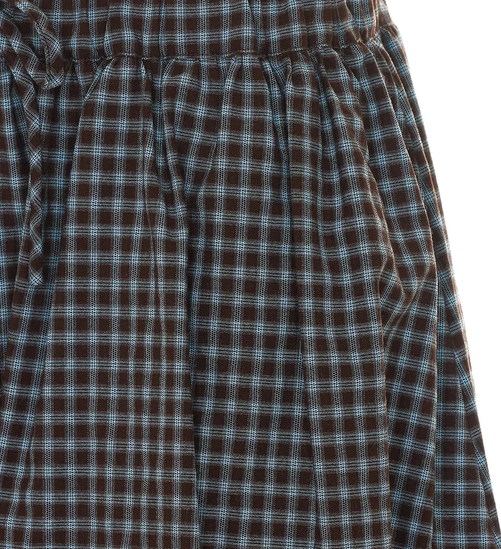 Checked Balloon Skirt