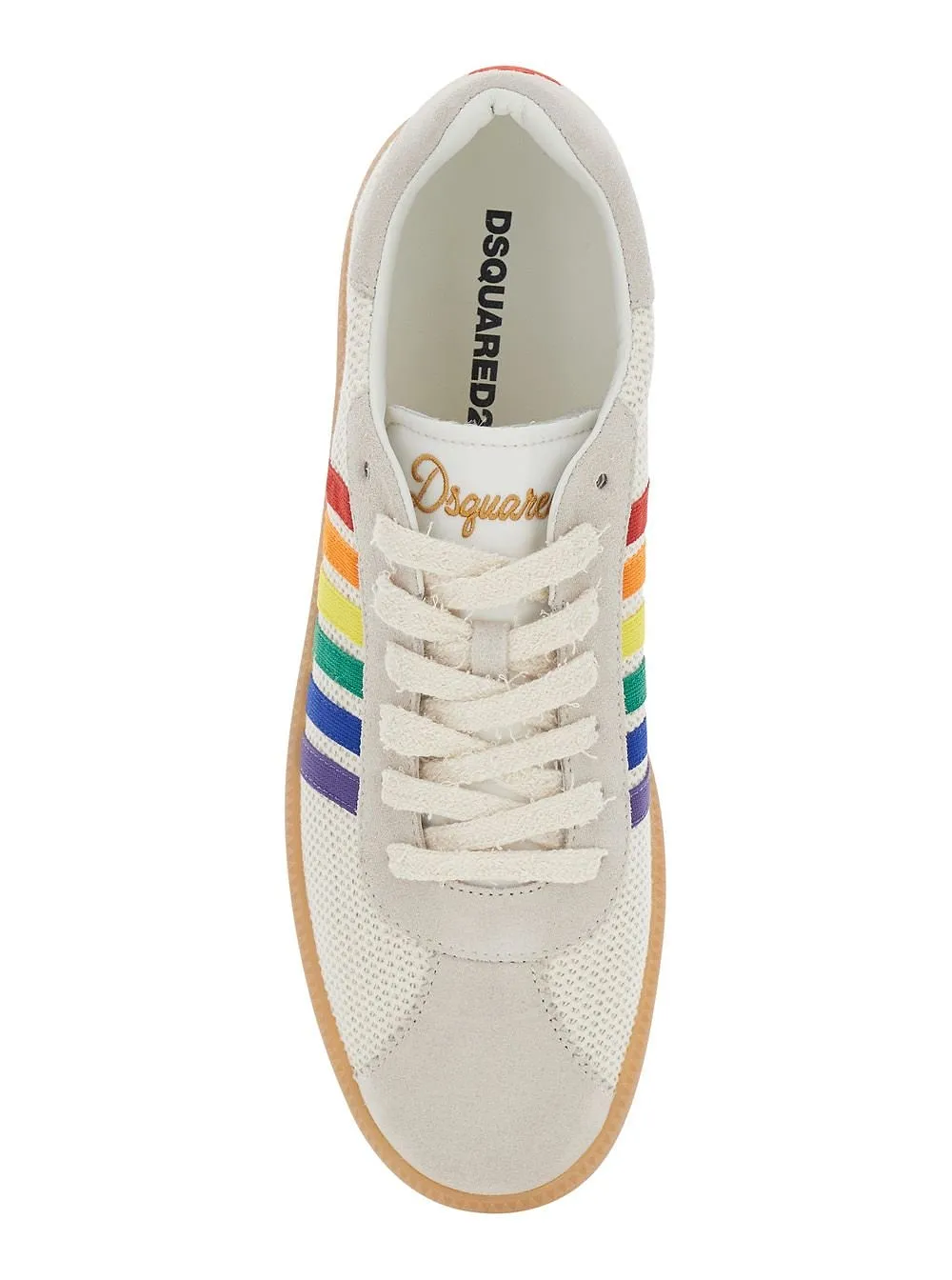 Dsquared2 Striped Mesh Low-Top Sneakers