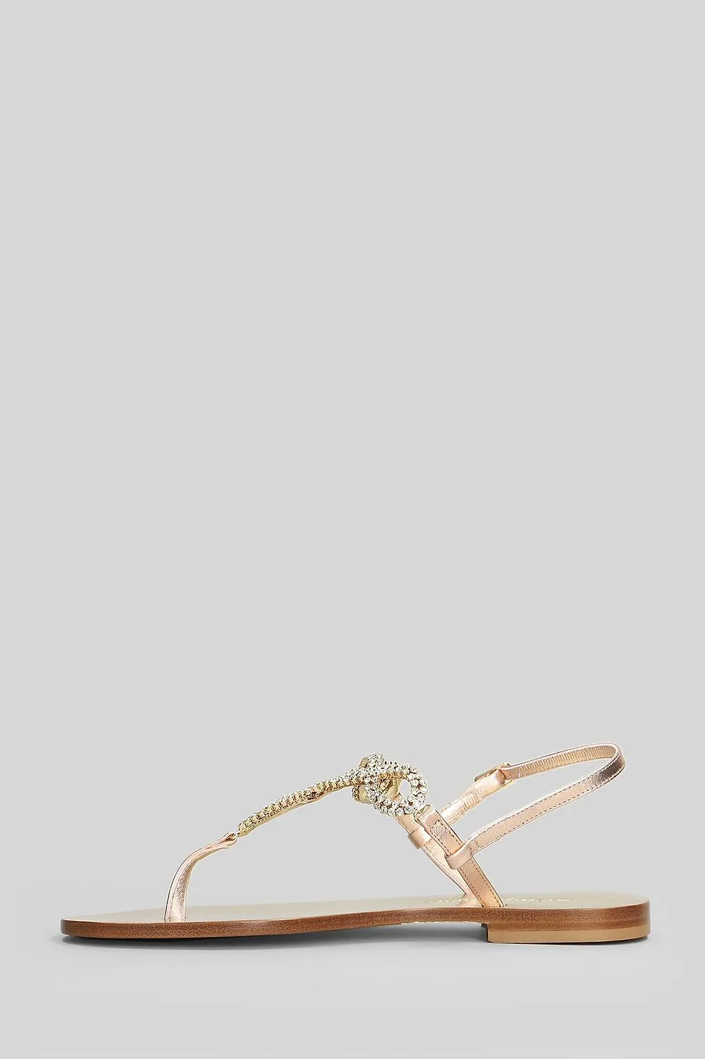 Eddicuomo Embellished T-Strap Buckled Sandals