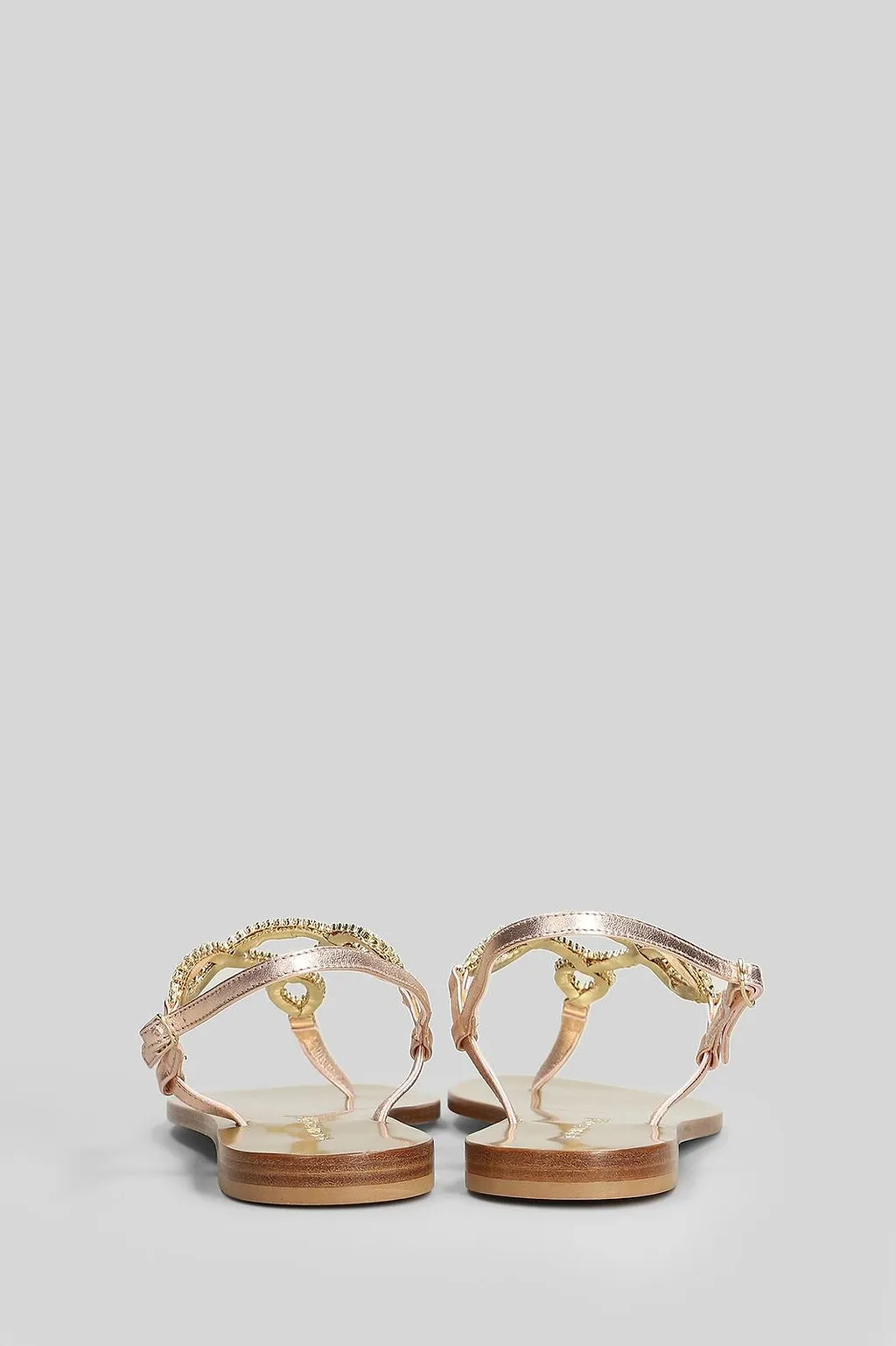 Eddicuomo Embellished T-Strap Buckled Sandals