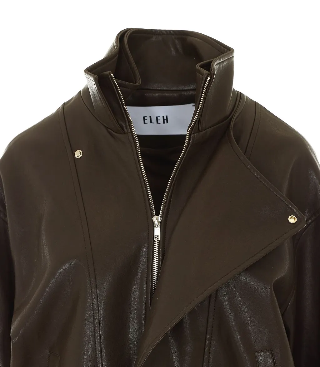 Eleh Faux Leather Zip Jacket