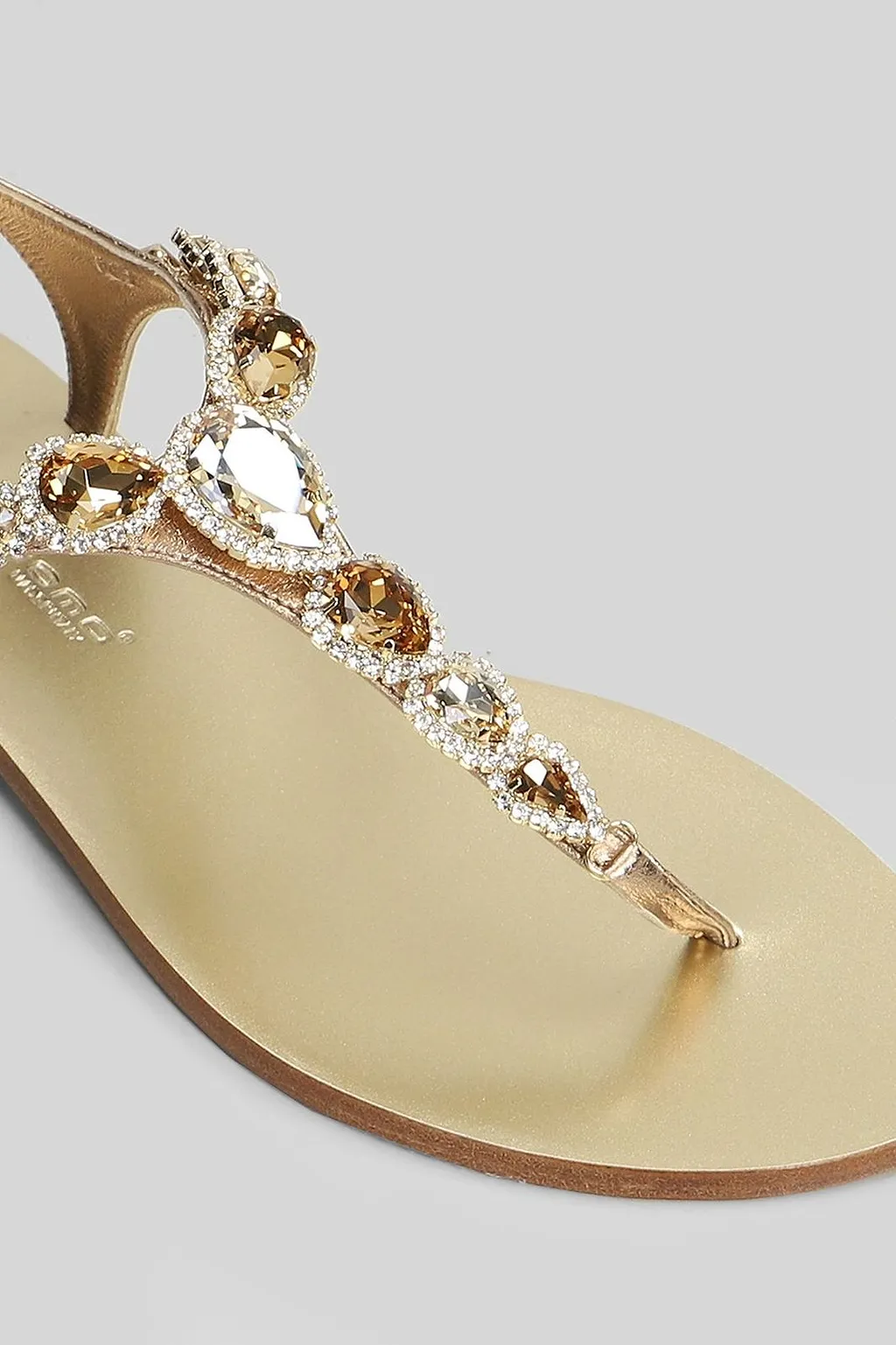 Eddicuomo Embellished T-Strap Buckled Sandals