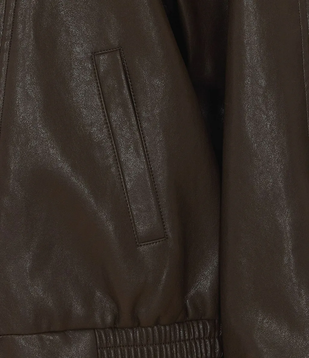 Eleh Faux Leather Zip Jacket