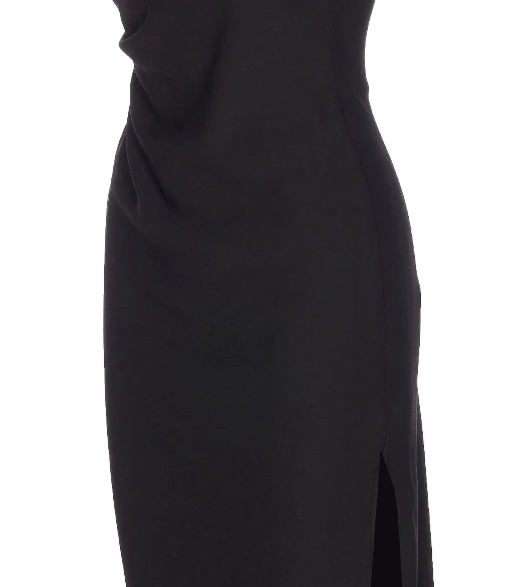 Halter Neck Split Dress