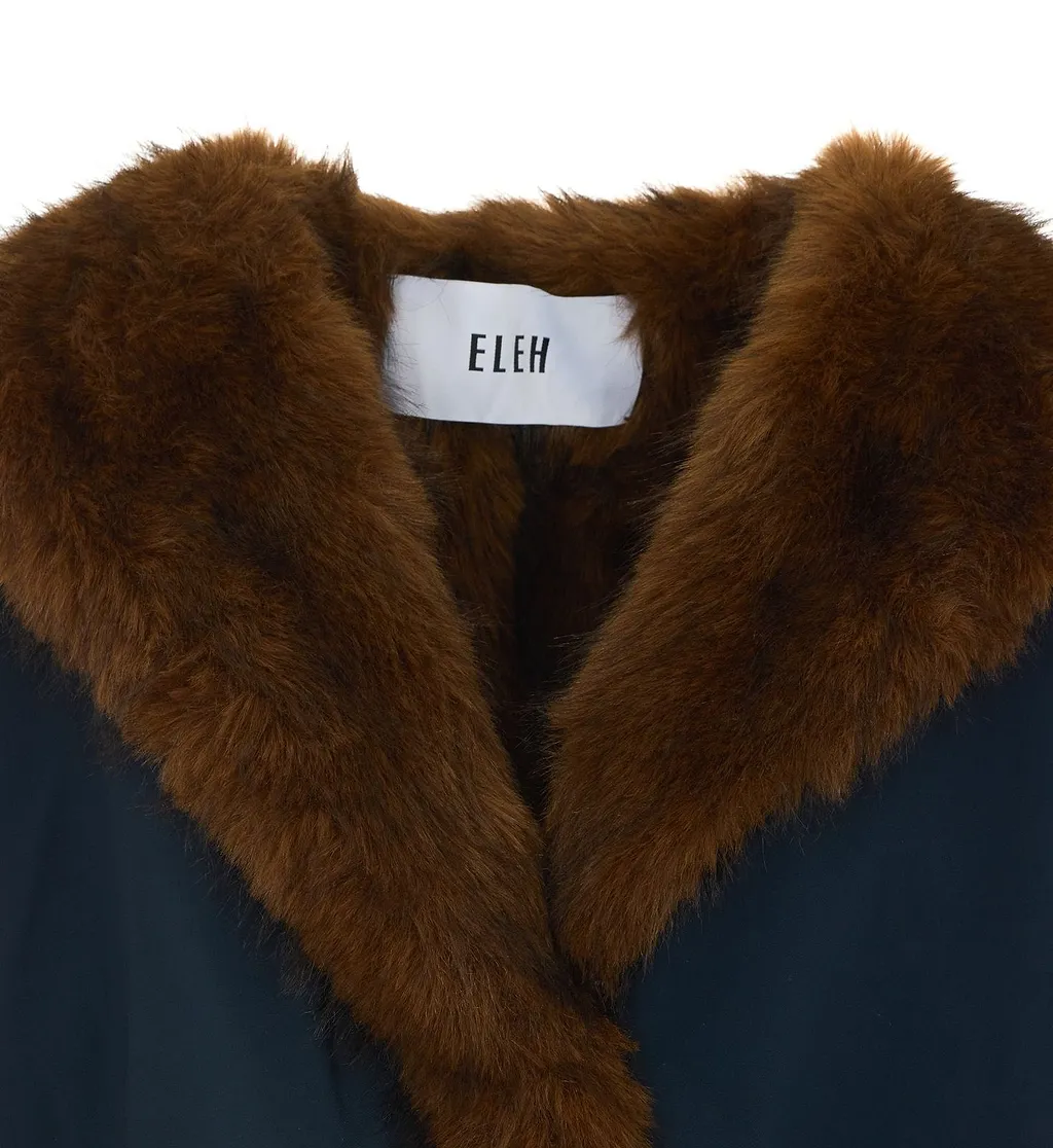 Eleh Faux Fur Trim Hooded Jacket