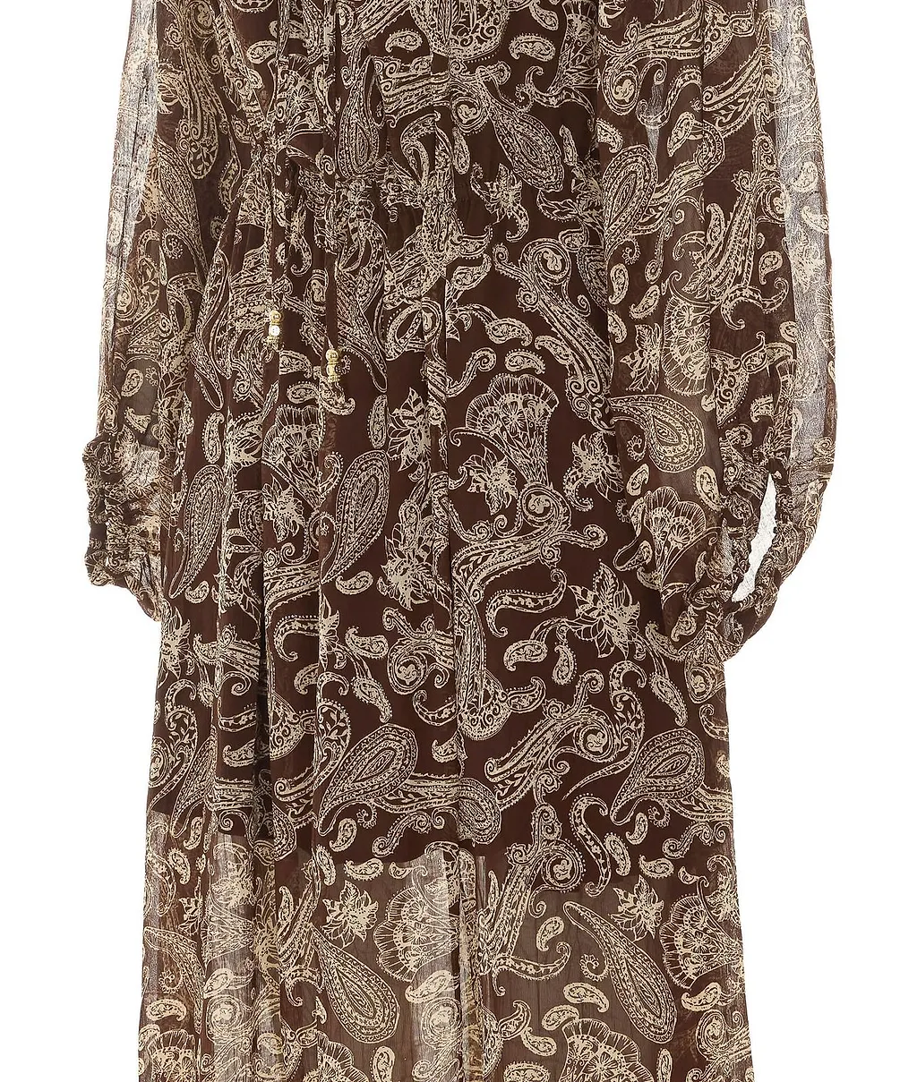Paisley Drawstring Maxi Dress
