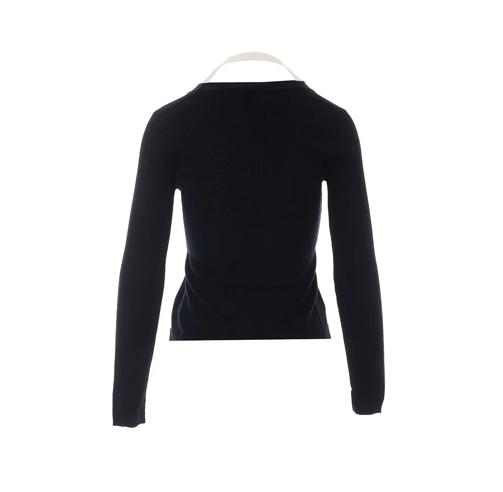 Ribbed Button-Front Cardigan