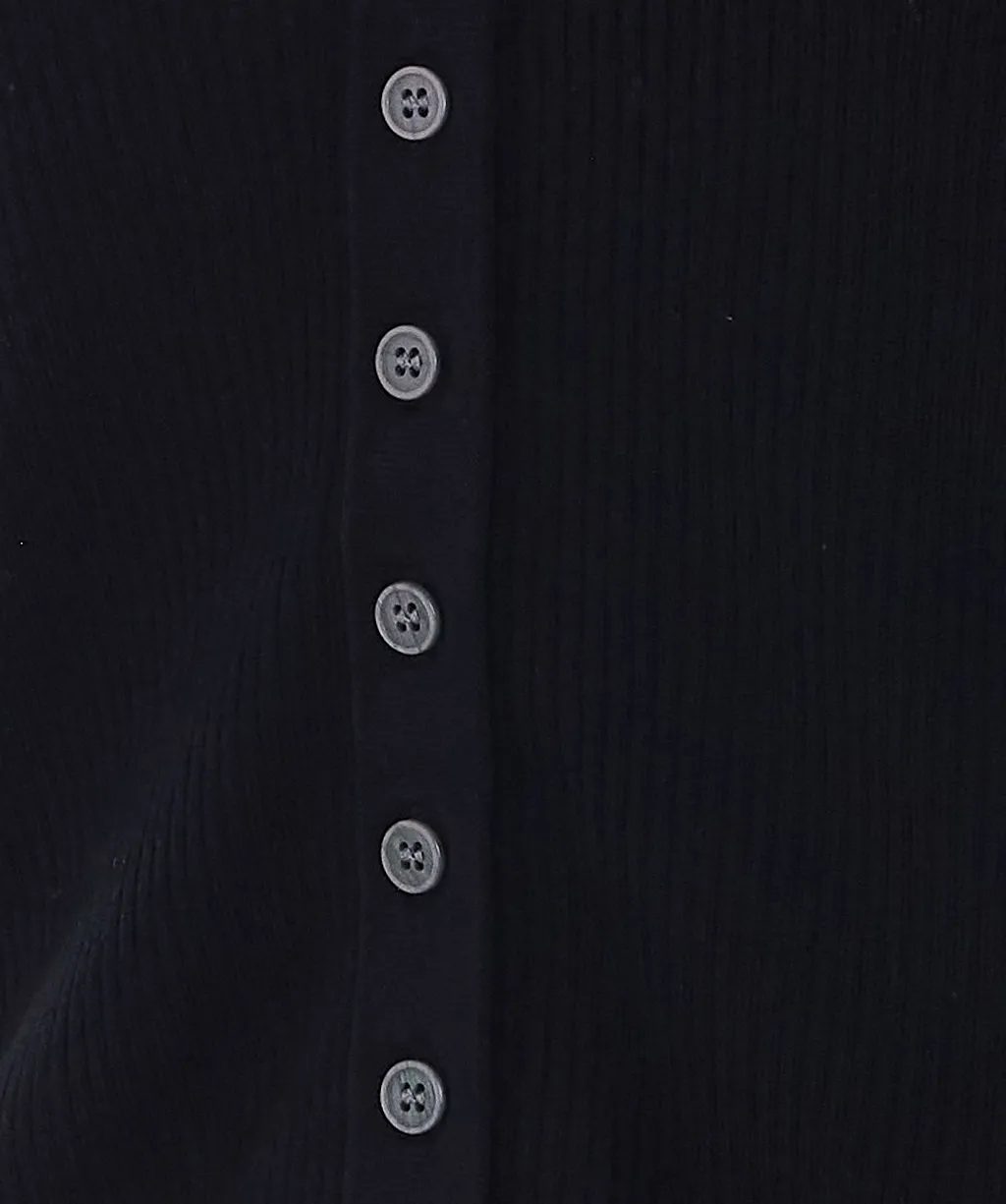 Ribbed Button-Front Cardigan